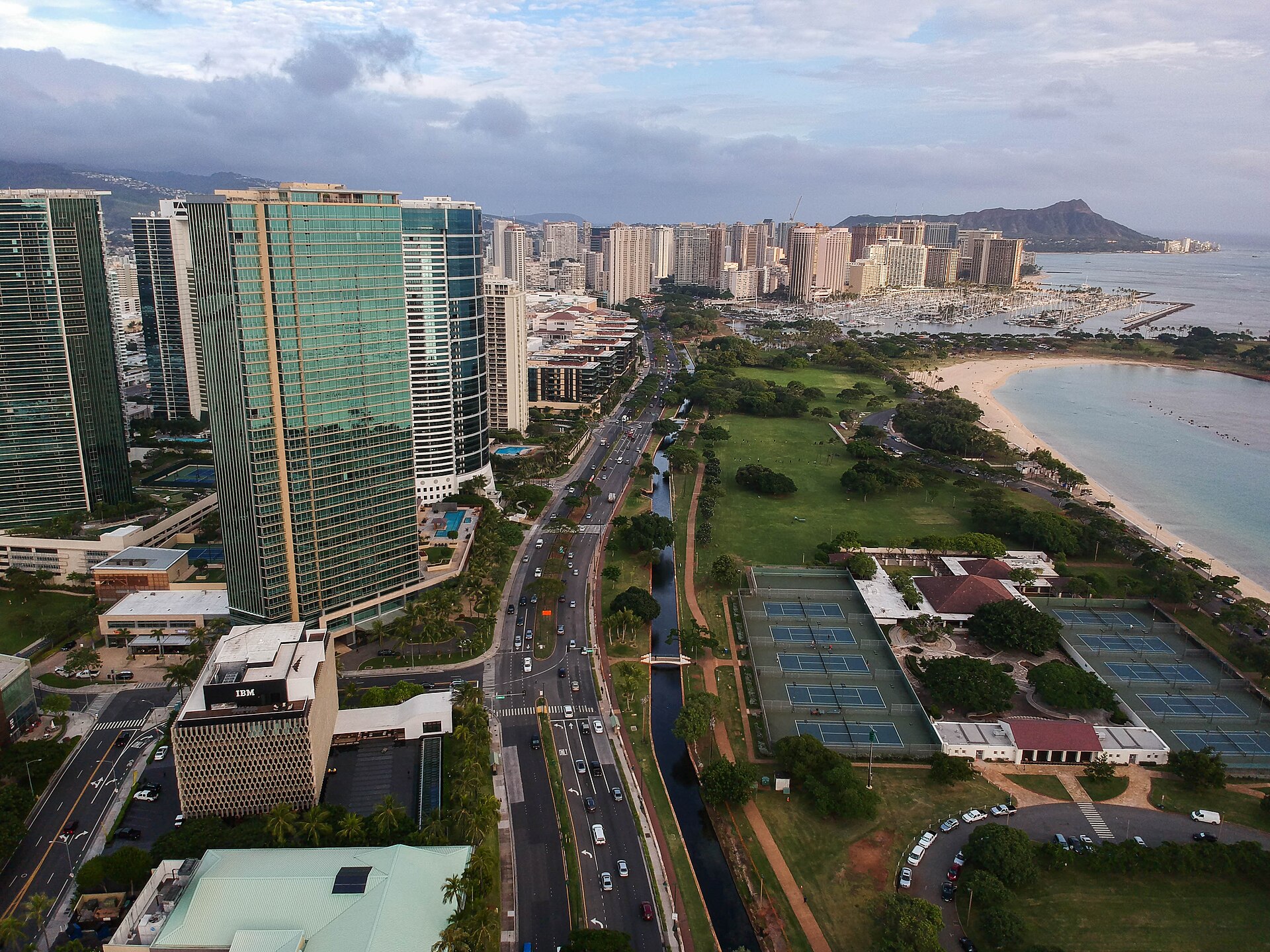 Condominium and apartment buildings in Honolulu
