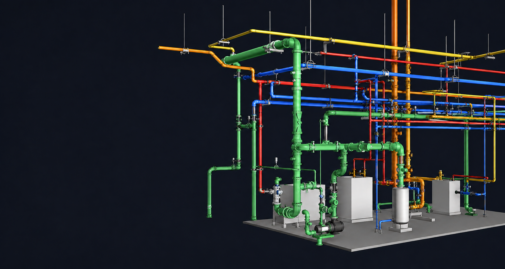 Coordinated 3D plumbing system model